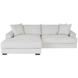 Ecksofa Pelle mit Kissen Beige Nosagunterfederung