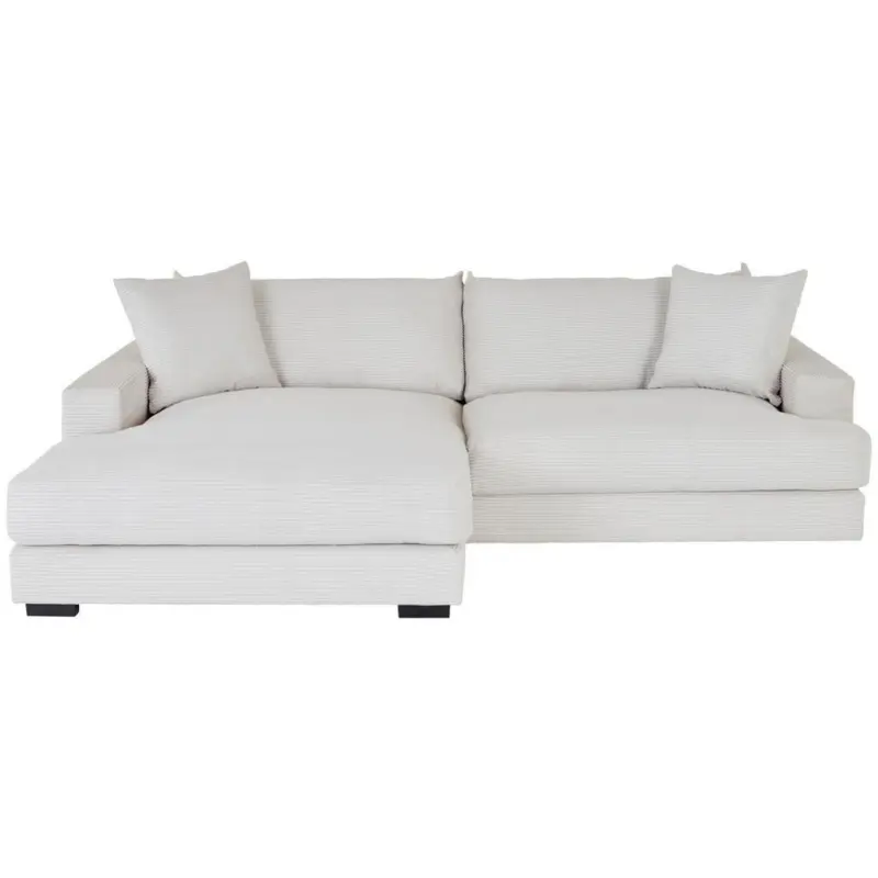 Ecksofa Pelle mit Kissen Beige Nosagunterfederung