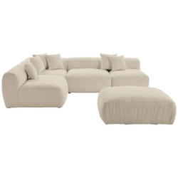 Ecksofa Bloom Beige Teddystoff