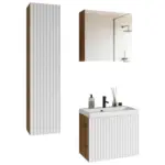 Möbelix Badmöbel-set 3-tlg. Wotan 90,5cm Weiß