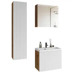 Badm&ouml;bel-set 3-tlg. Wotan 90,5cm Wei&szlig;