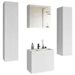 Möbelix Badezimmer Nicea Fg Xl Weiss 5-Teilig