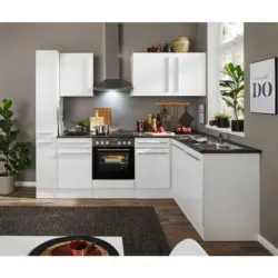 Einbauk&uuml;che Eckk&uuml;che M&ouml;belix Jazz 8 250 Wei&szlig; S: 250x175 cm