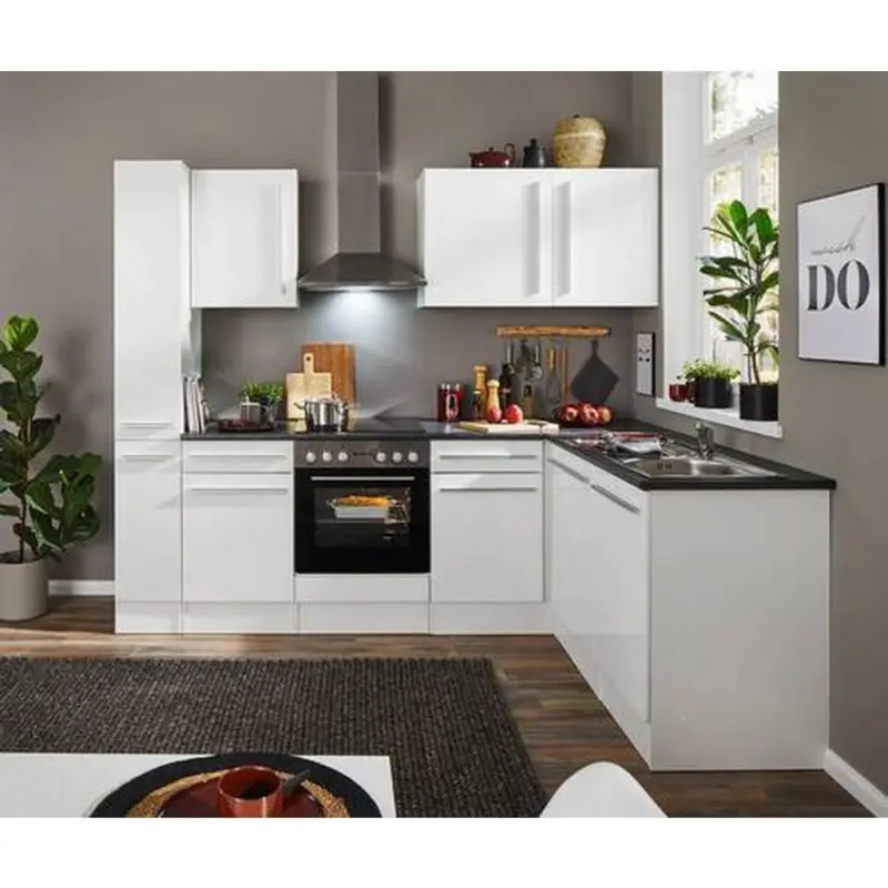 Einbauk&uuml;che Eckk&uuml;che M&ouml;belix Jazz 8 250 Wei&szlig; S: 250x175 cm