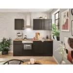 Möbelix Einbauküche Küchenblock Möbelix Jazz 220 Schwarz B: 220 cm