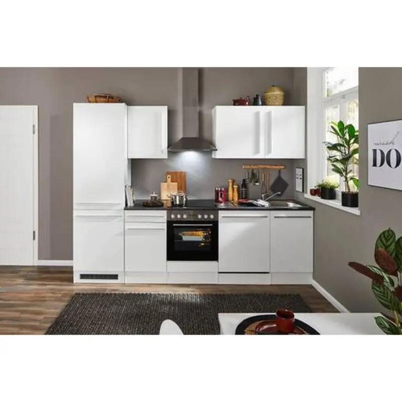 Einbauküche Küchenblock Möbelix Jazz 8 280 Weiß B: 280 cm