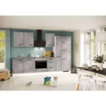 Möbelix Einbauküche Küchenblock Möbelix Ip120 Grau/Weiß B: 310 cm