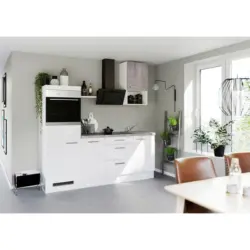 Einbauküche Küchenblock Möbelix Ip405 Weiß B: 215 Cm