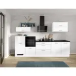 M&ouml;belix Einbauk&uuml;che K&uuml;chenblock M&ouml;belix Ip405 Wei&szlig; B: 320 cm