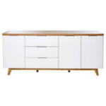 Möbelix Sideboard 180 cm Libre Sb 180 Weiß/Eichefarben