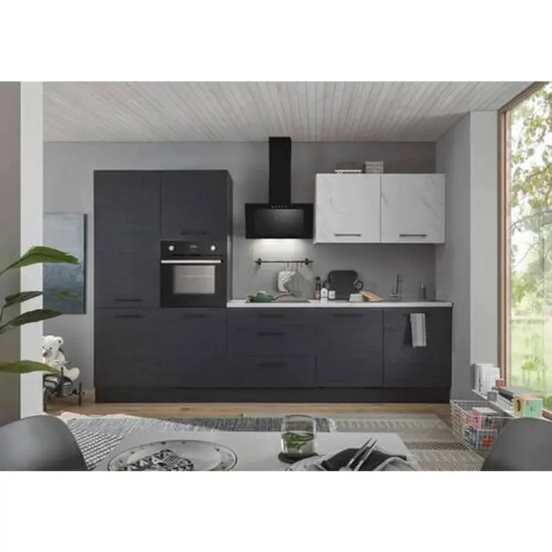 Einbauküche Küchenblock Möbelix New York Zb 320 Black Eb