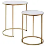 Möbelix Satztisch Sol By Side 2-teilig Goldfarben/weiß B: 52 Cm