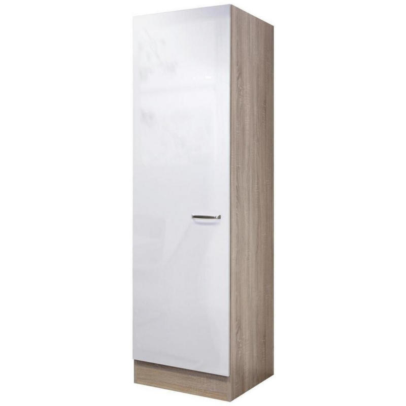 Küchen-Hochschrank Valero B: 50 cm Eiche Dekor/Weiß