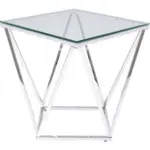 Möbelix Beistelltisch Cristallo Edelstahlfarben B: 50 cm
