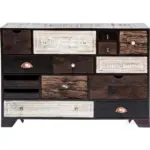Möbelix Kommode 114 cm Finca, Braun/Schwarz/Weiß