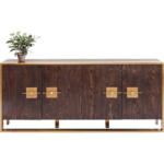 Möbelix Sideboard 180 Cm Osaka, Braun/messingfarben