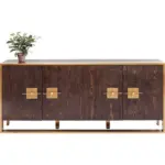 Möbelix Sideboard 180 Cm Osaka, Braun/messingfarben