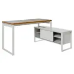 M&ouml;belix Schreibtisch B 120cm H 76cm Loop D 145 E, Wei&szlig;