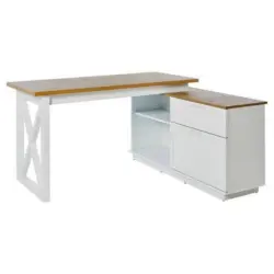 Eckschreibtisch mit Stauraum B 119 cm H 75 cm Chalet