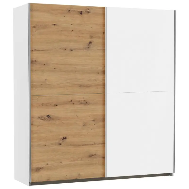 Schwebetürenschrank B: 175 Cm Mars Weiße/eiche Dekor