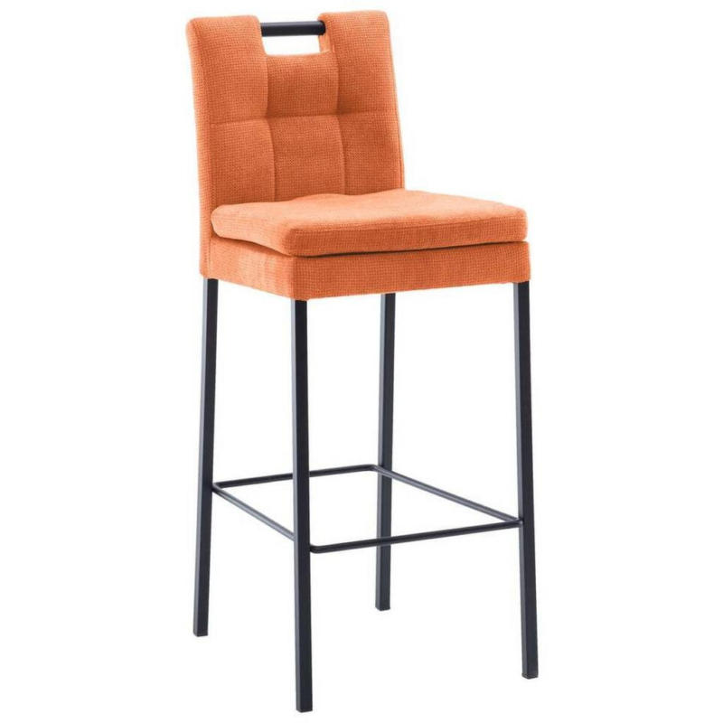 Barhocker Madrid Orange/schwarz B: 42 Cm