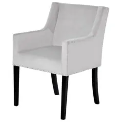 Armlehnstuhl Savik Kent Silberfarben/schwarz B: 58 Cm