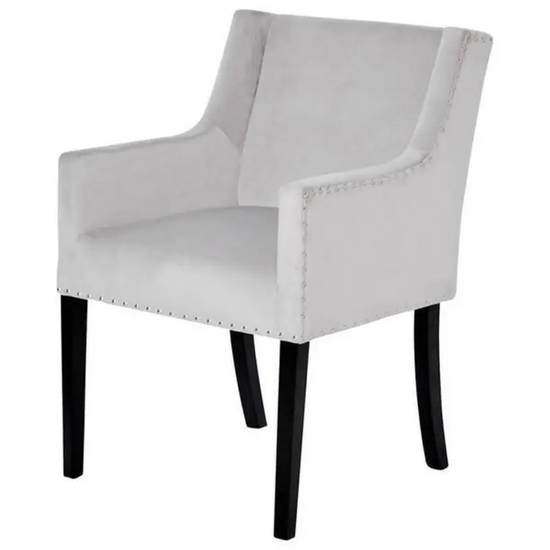 Armlehnstuhl Savik Kent Silberfarben/schwarz B: 58 Cm