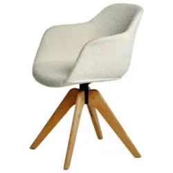 Armlehnstuhl Shell Weiß/eichefarben B: 56,5 Cm