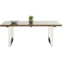 Esstisch Rustico Braun/silberfarben B: 90 Cm