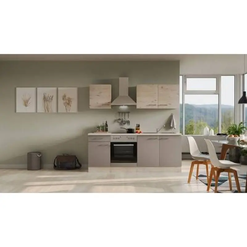 Einbauk&uuml;che K&uuml;chenblock M&ouml;belix Riva Eiche San Remo B: 210 cm