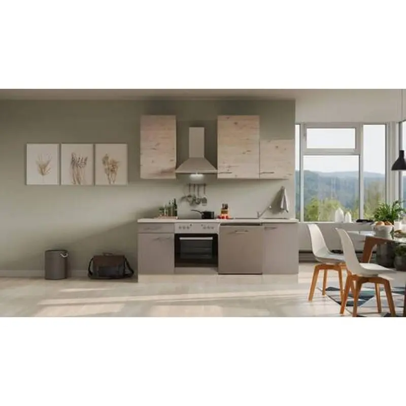 Einbauk&uuml;che K&uuml;chenblock M&ouml;belix Riva Eiche San Remo B: 220 cm