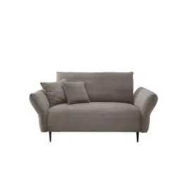 2-Sitzer-Sofa Vanilla Graubraun Cord