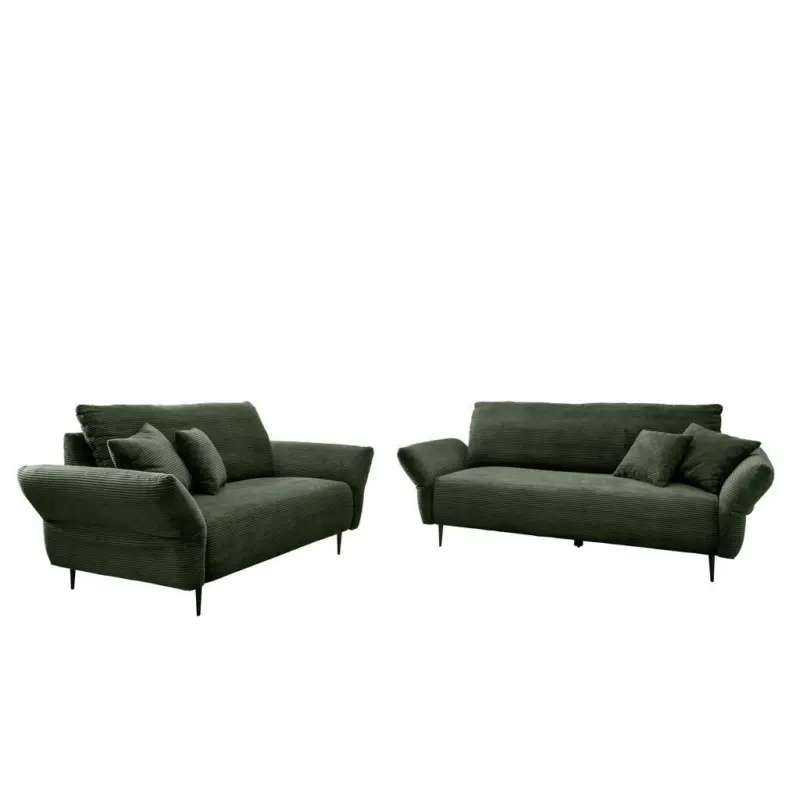 Sitzgarnitur Vanilla 2--teilig. Dunkelgr&uuml;n