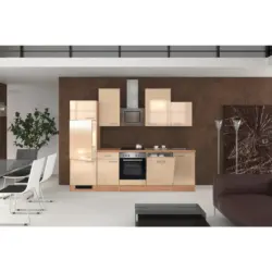 Einbauküche Küchenblock Möbelix Nepal Sonoma Eiche/kaschmir B: 280cm