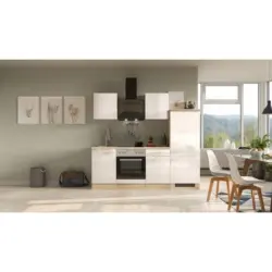 Einbauk&uuml;che K&uuml;chenblock M&ouml;belix Nepal Sonoma Eiche/Kaschmir B: 220cm