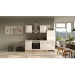 M&ouml;belix Einbauk&uuml;che K&uuml;chenblock M&ouml;belix Nepal Sonoma Eiche/Kaschmir B:220cm