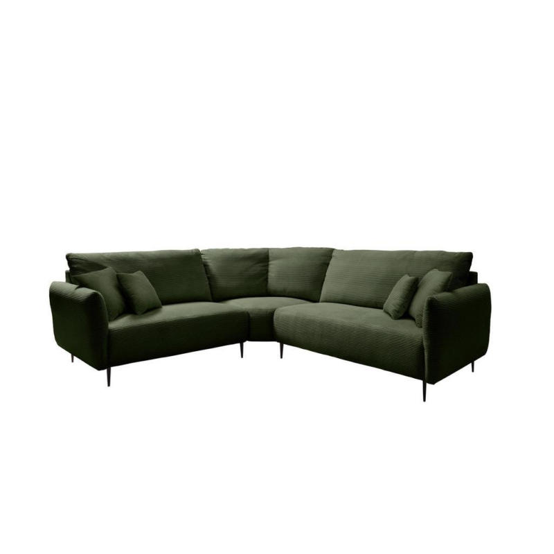 Ecksofa Vanilla Dunkelgrün S: 256x256 cm