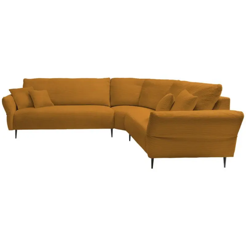 Ecksofa Vanilla Goldfarben S: 294x256 Cm
