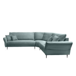 Ecksofa Vanilla Hellblau S: 294x256 cm