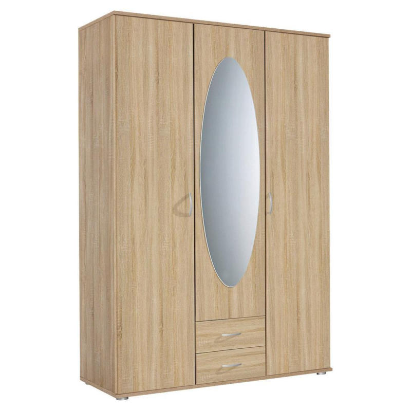 Drehtürenschrank Mit Spiegel 127cm Paul 3 Sp