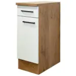 Möbelix Küchenunterschrank Avila 30 cm Eichefarben/Magnolie