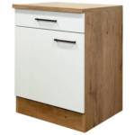 Möbelix Küchenunterschrank Avila Eichefarben/Magnolie B: 60 cm