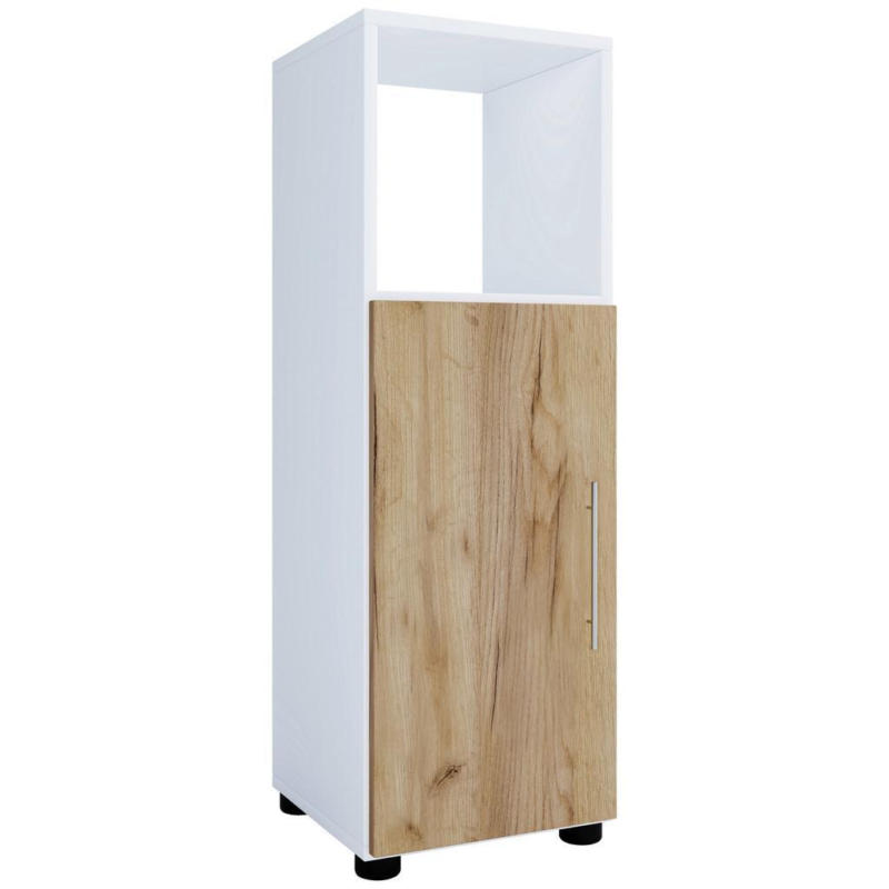 Badezimmer Unterschrank Flandu Bxh 31x93 Cm Weiß