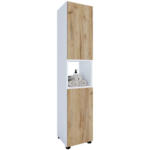 Möbelix Hochschrank Bad Flandu Bxh 31x 160 Cm, Honig Eiche Dekor