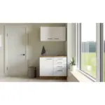 M&ouml;belix Minik&uuml;che Avila Eichefarben/Magnolie B: 100 cm