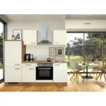 M&ouml;belix Einbauk&uuml;che K&uuml;chenblock M&ouml;belix Avila Eiche/Magnolie B: 220 cm