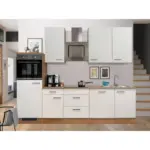 M&ouml;belix Einbauk&uuml;che K&uuml;chenblock M&ouml;belix Avila Eiche/Magnolie B: 280 cm