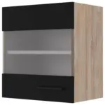 Möbelix Küchenoberschrank Capri Eiche/Schwarz