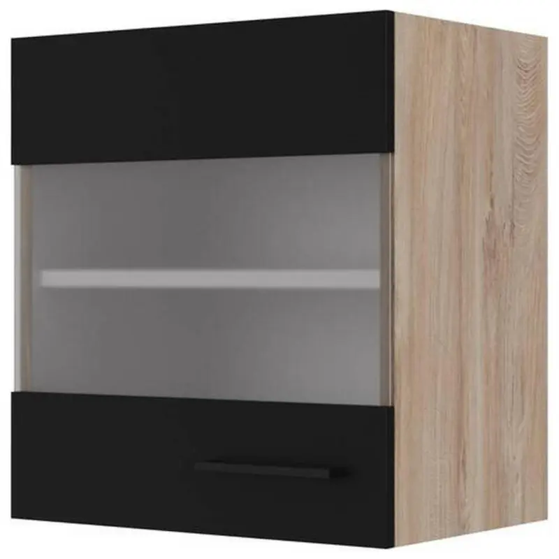 Küchenoberschrank Capri Eiche/Schwarz