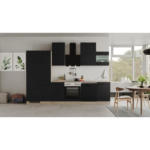 Möbelix Einbauküche Küchenblock Möbelix Capri Eiche/Schwarz B: 310 cm